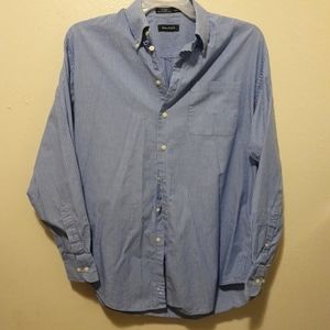 Nautica blue and white Striped button down